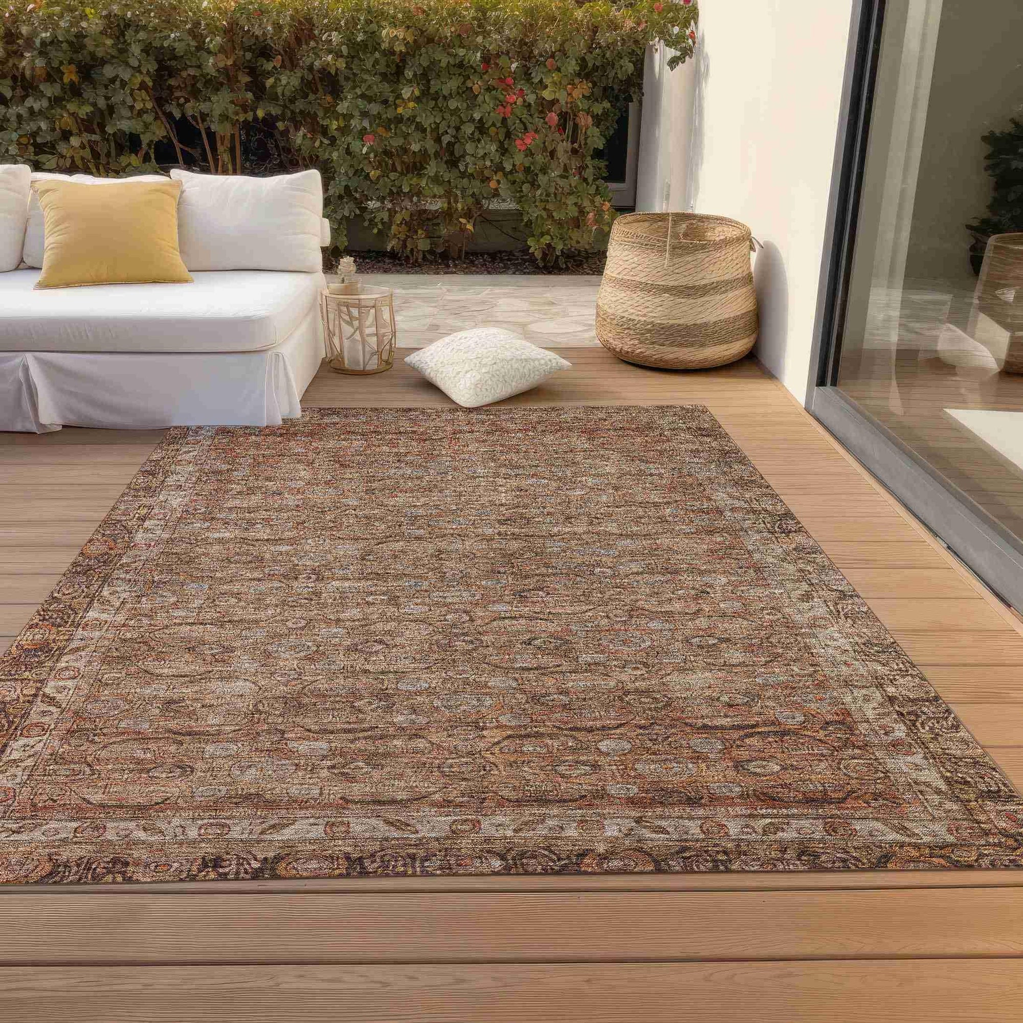 Addison Rugs Kaelara Copper Washable Indoor-Outdoor Rug