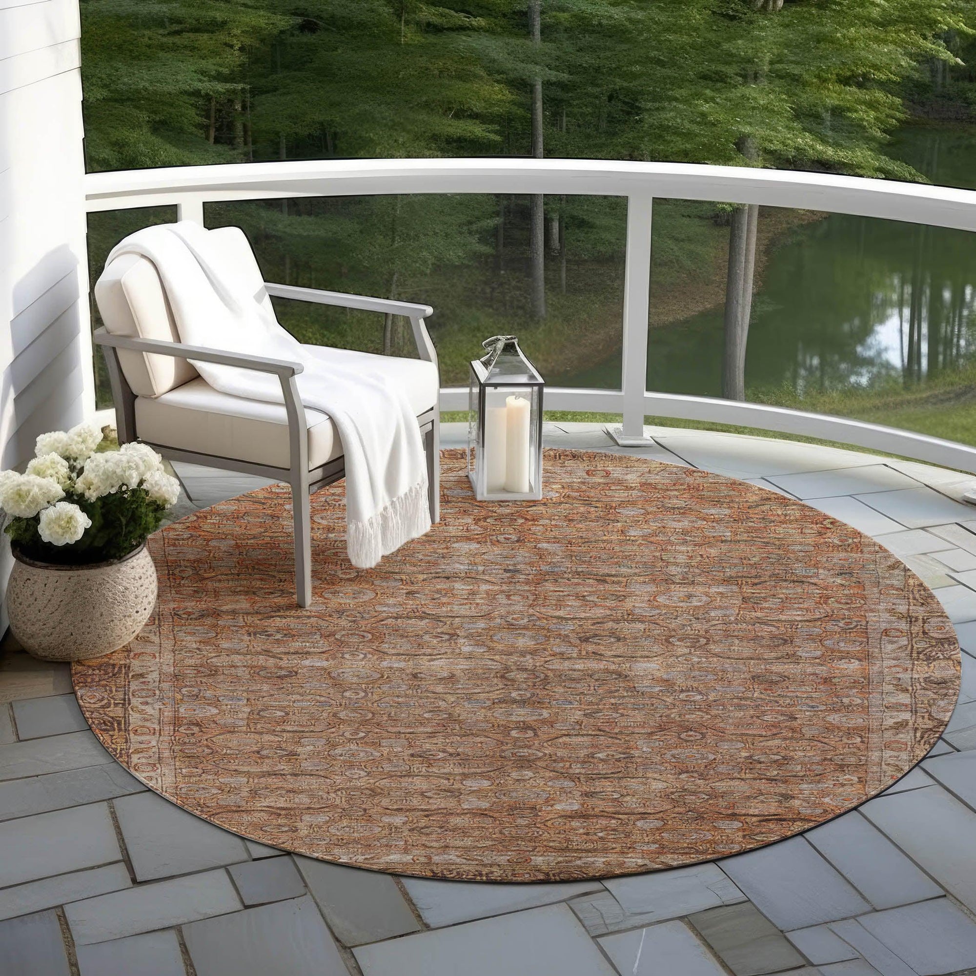 Addison Rugs Kaelara Copper Washable Indoor-Outdoor Rug