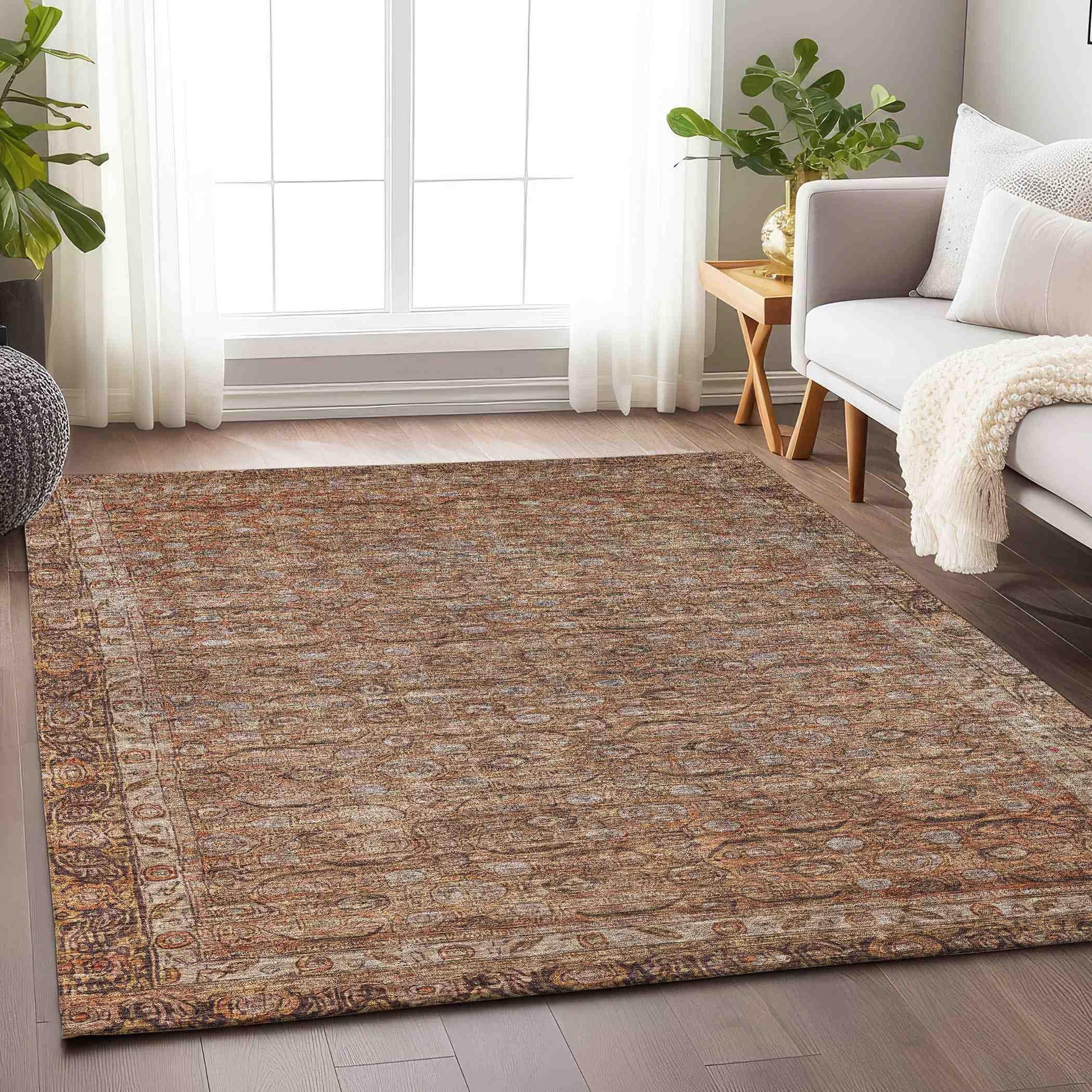 Addison Rugs Kaelara Copper Washable Indoor-Outdoor Rug