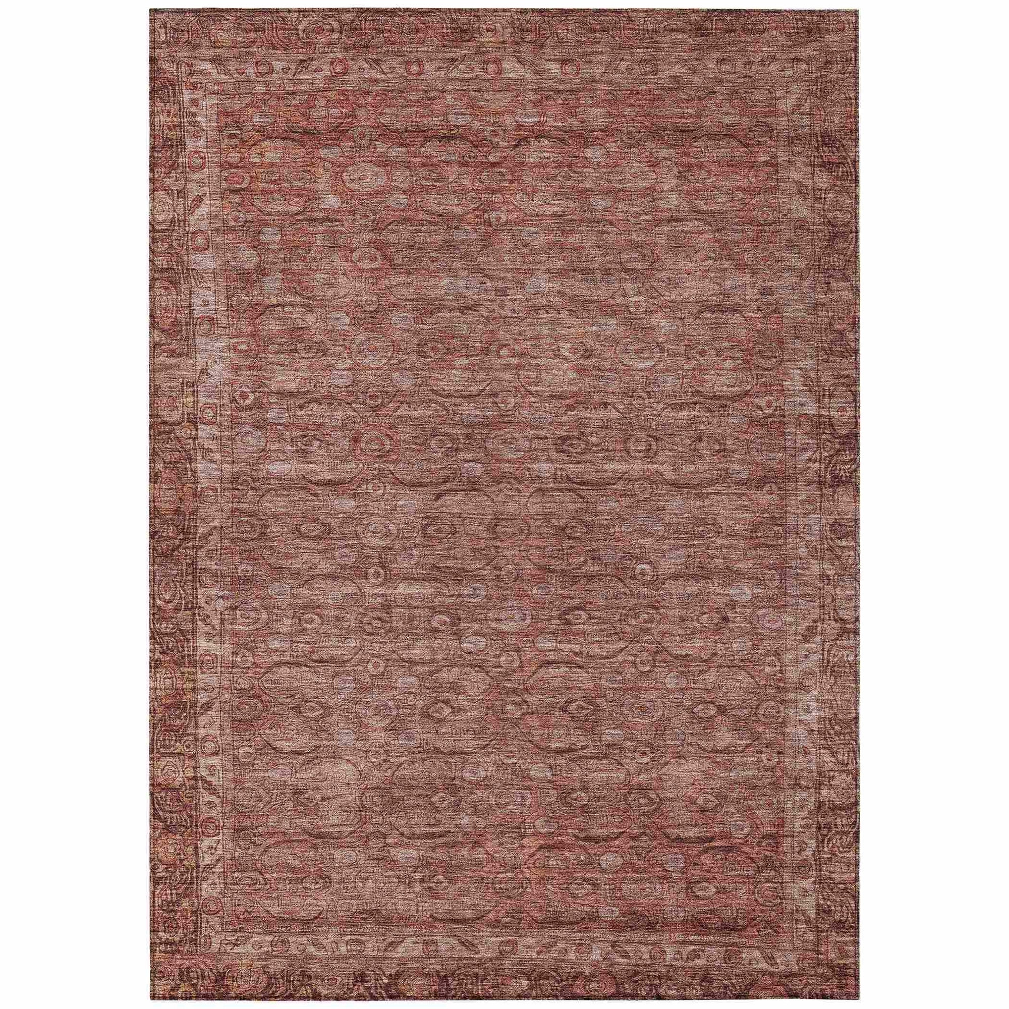 Addison Rugs Kaelara Orange Washable Indoor-Outdoor Rug