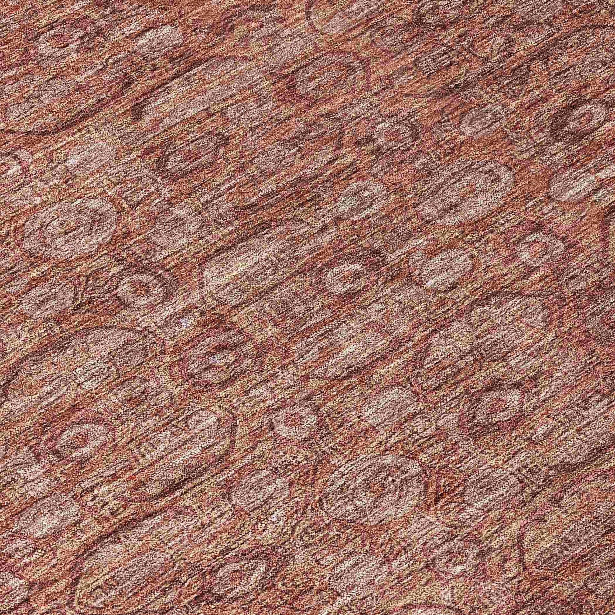 Addison Rugs Kaelara Orange Washable Indoor-Outdoor Rug