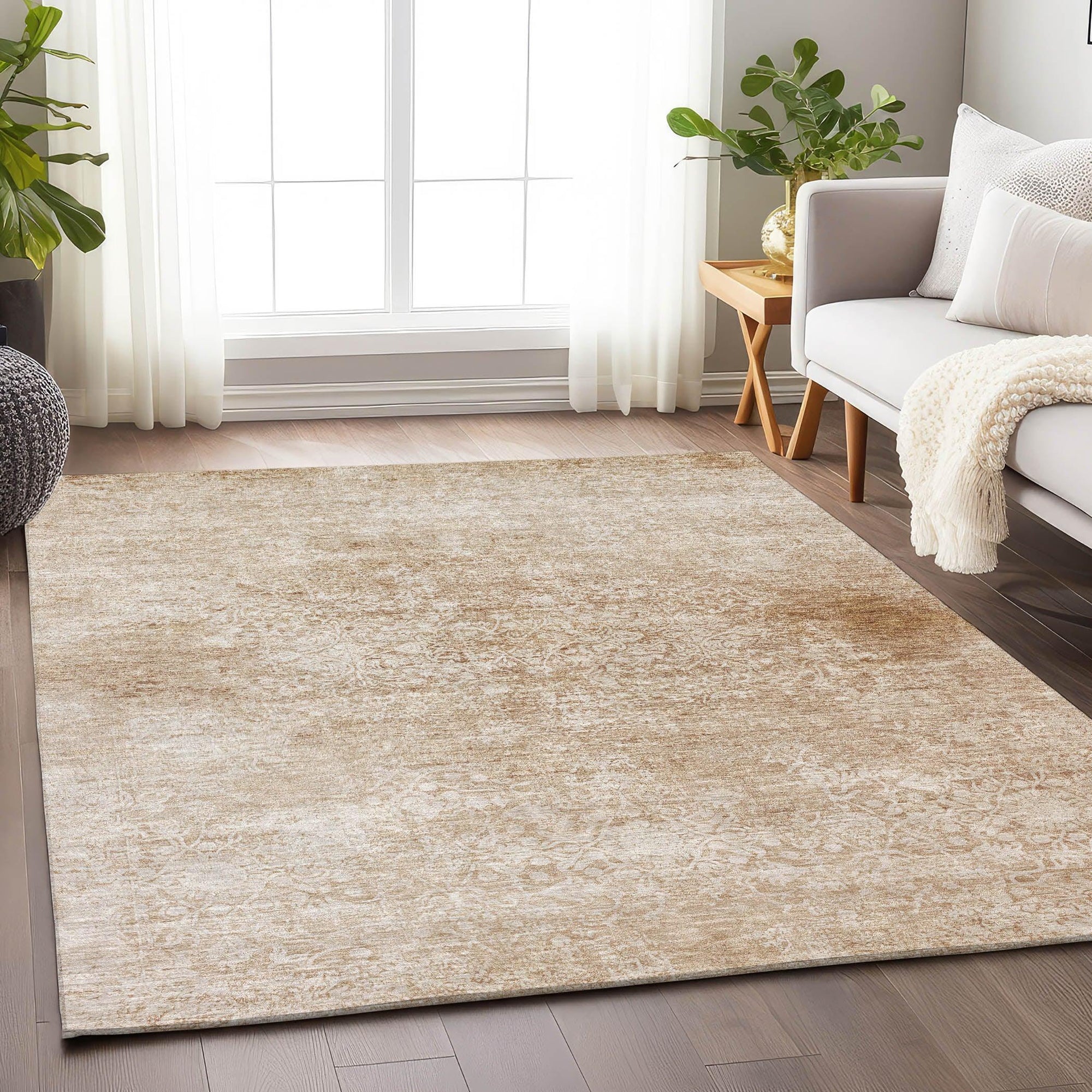 Addison Rugs Kaelas Orange Washable Indoor-Outdoor Rug