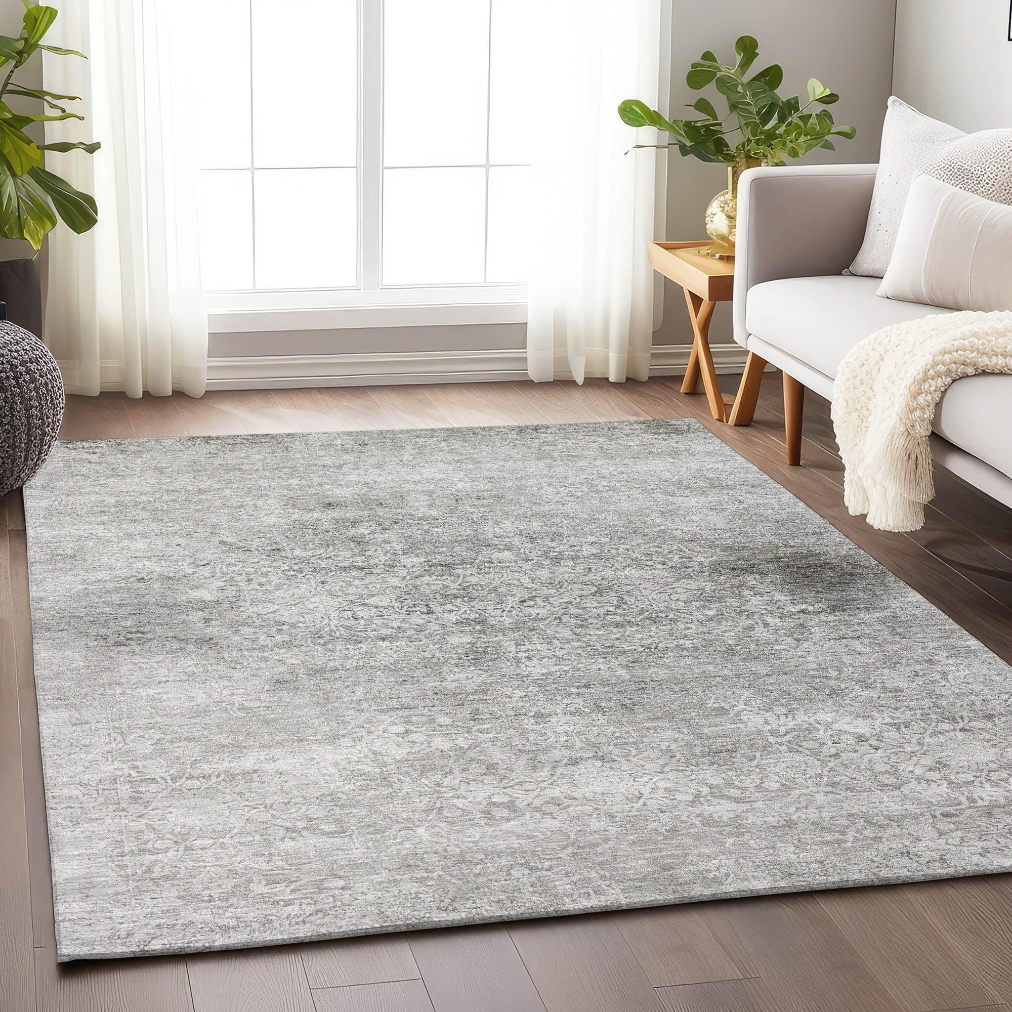 Addison Rugs Kaelas Gray Washable Indoor-Outdoor Rug