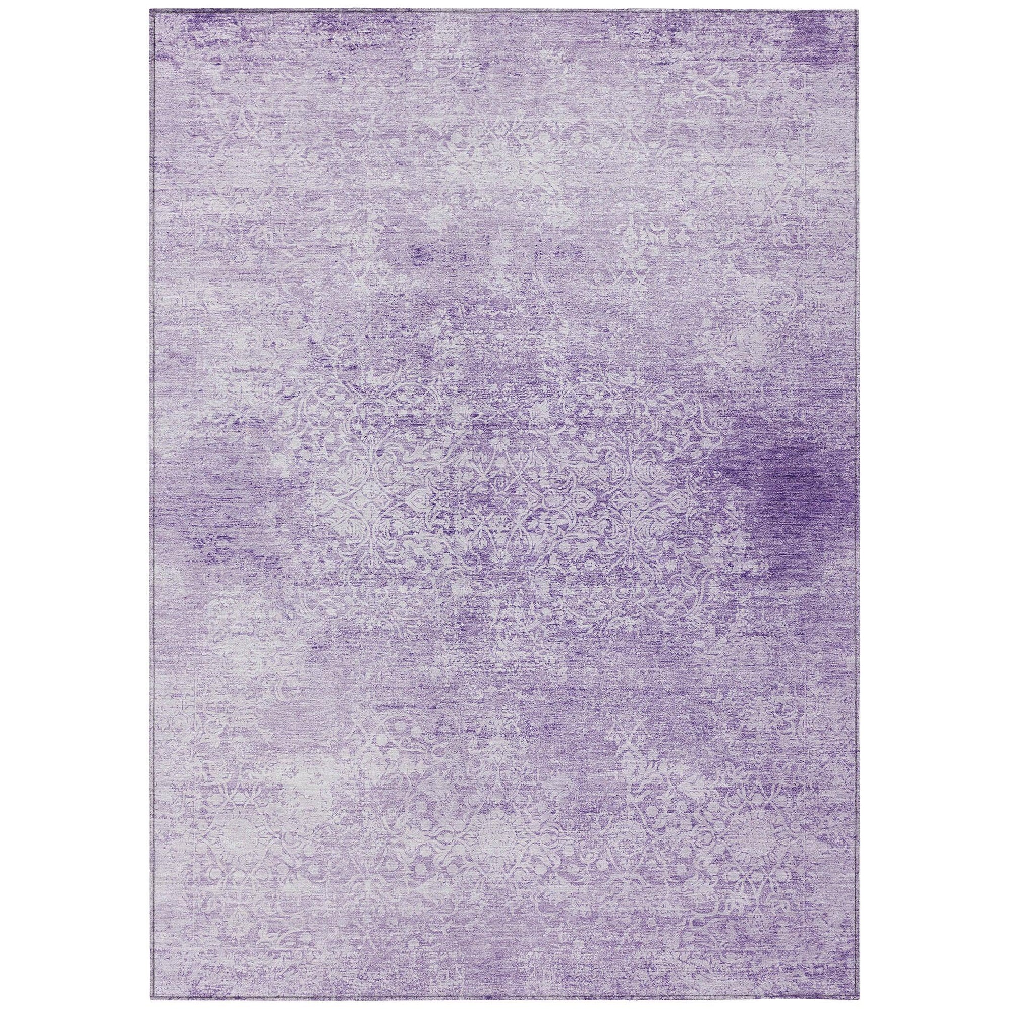 Addison Rugs Kaelas Purple Washable Indoor-Outdoor Rug