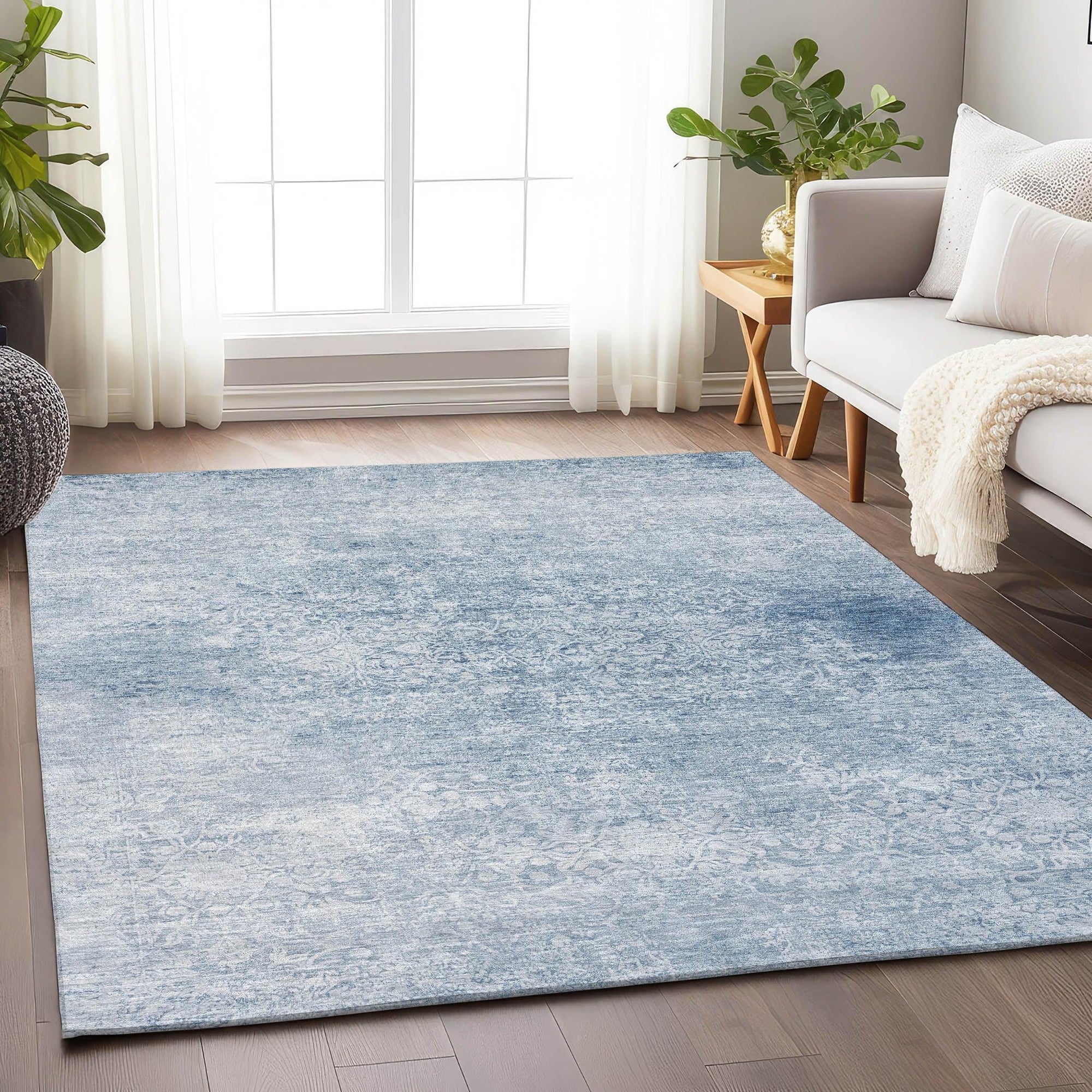 Addison Rugs Kaelas Blue Washable Indoor-Outdoor Rug