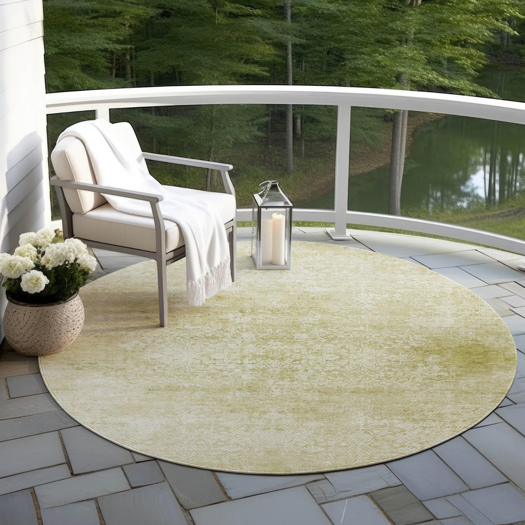 Addison Rugs Kaelas Gold Washable Indoor-Outdoor Rug