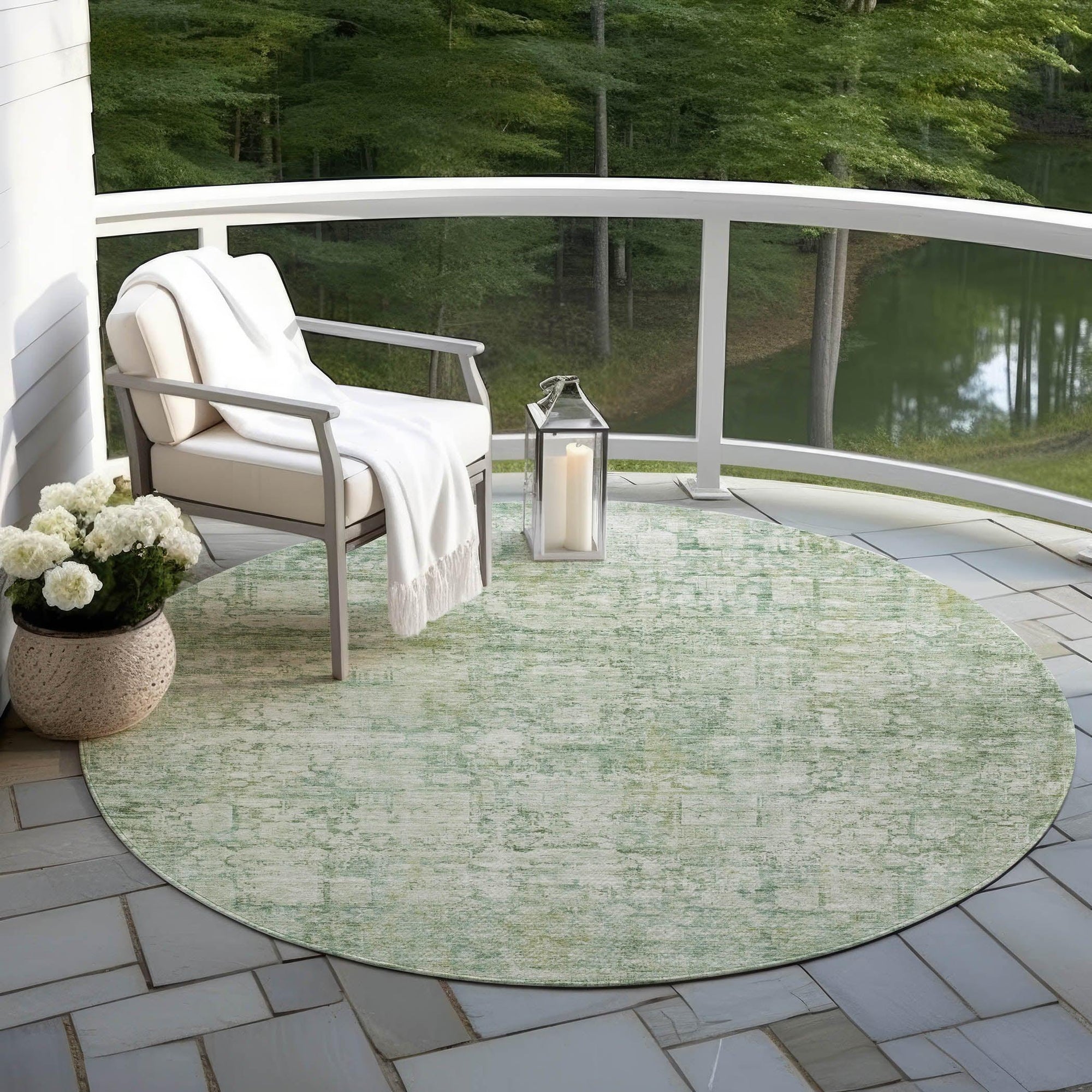 Addison Rugs Kaelien Green Washable Indoor-Outdoor Rug