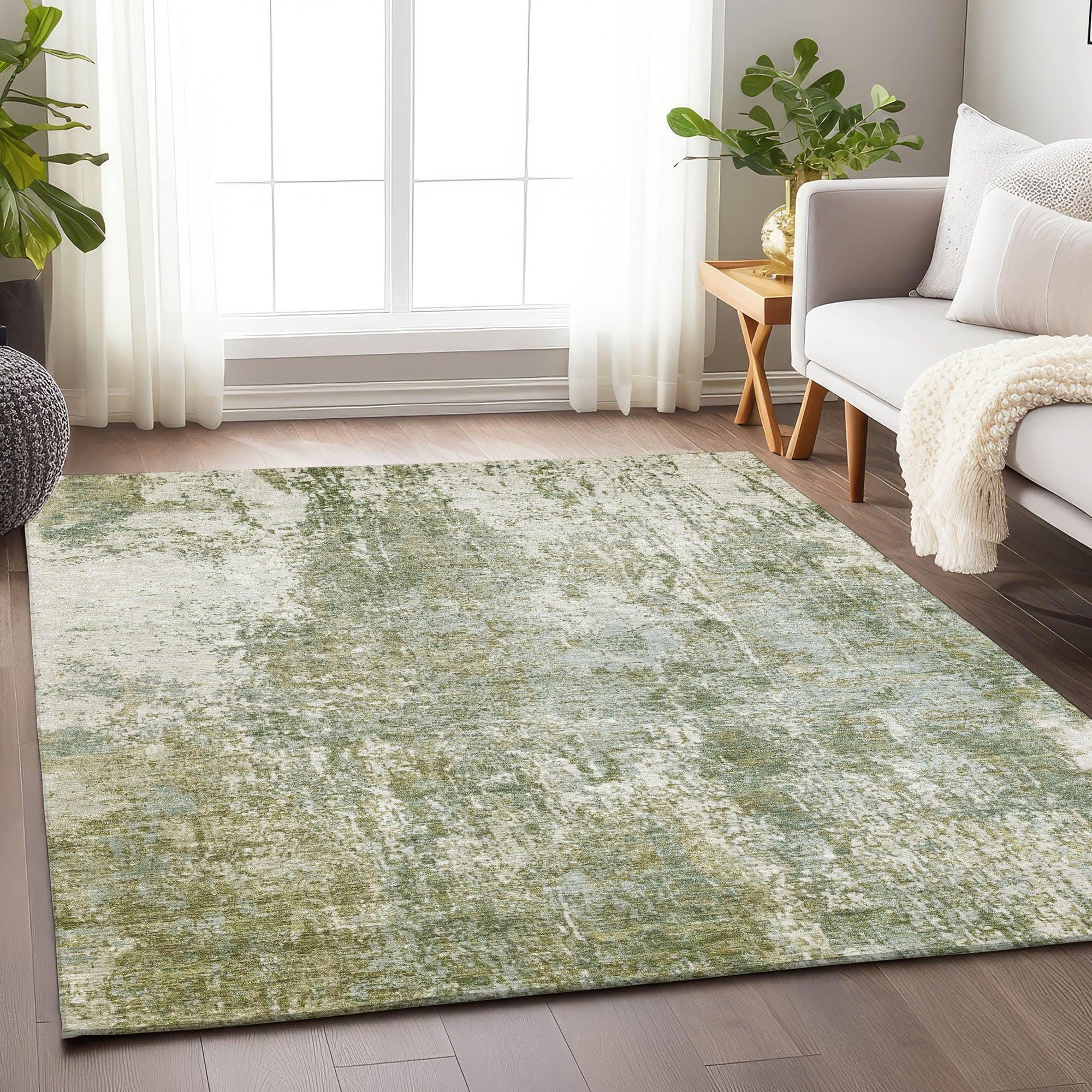 Addison Rugs Kaelion Green Washable Indoor-Outdoor Rug