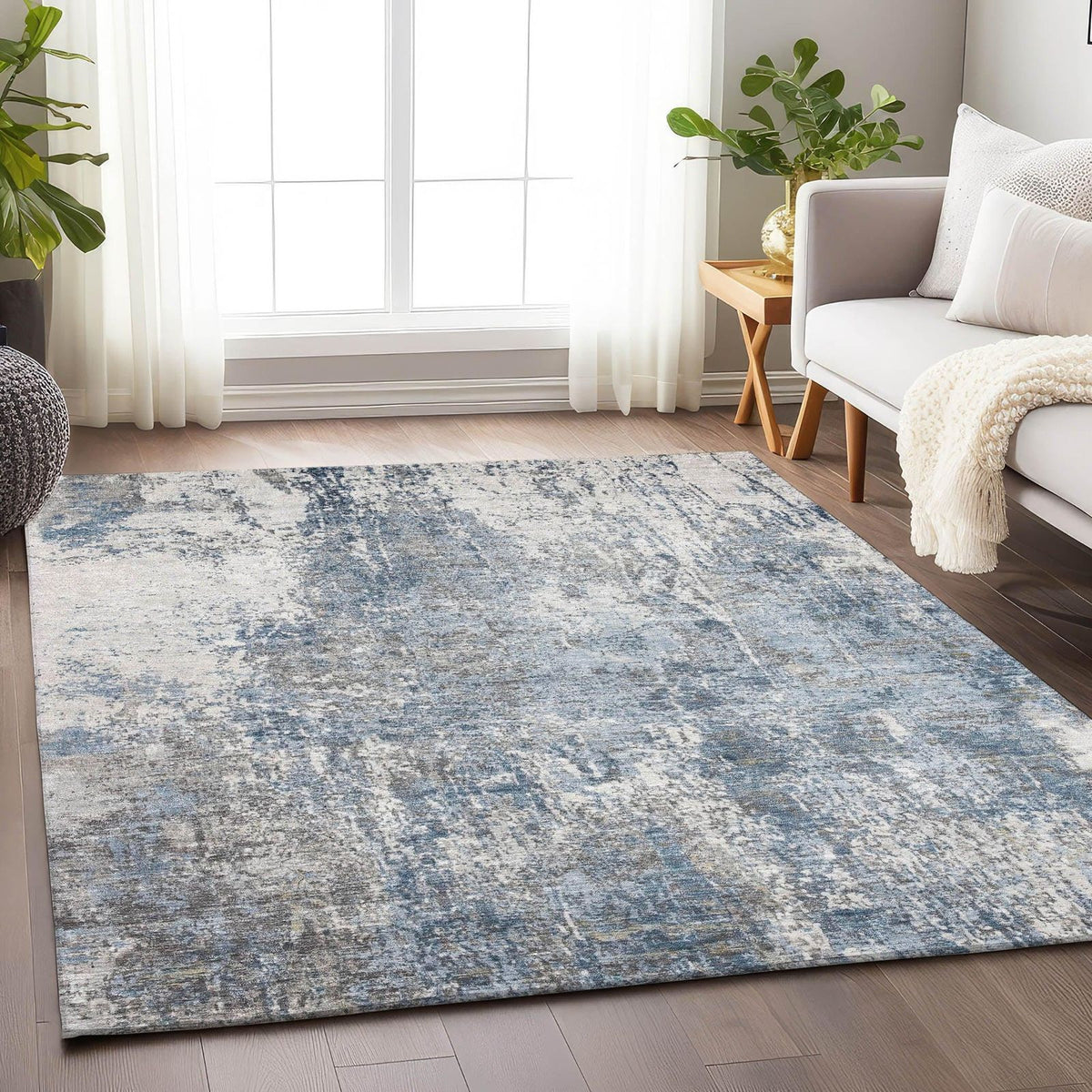 Addison Rugs Kaelion Blue Washable Indoor-Outdoor Rug