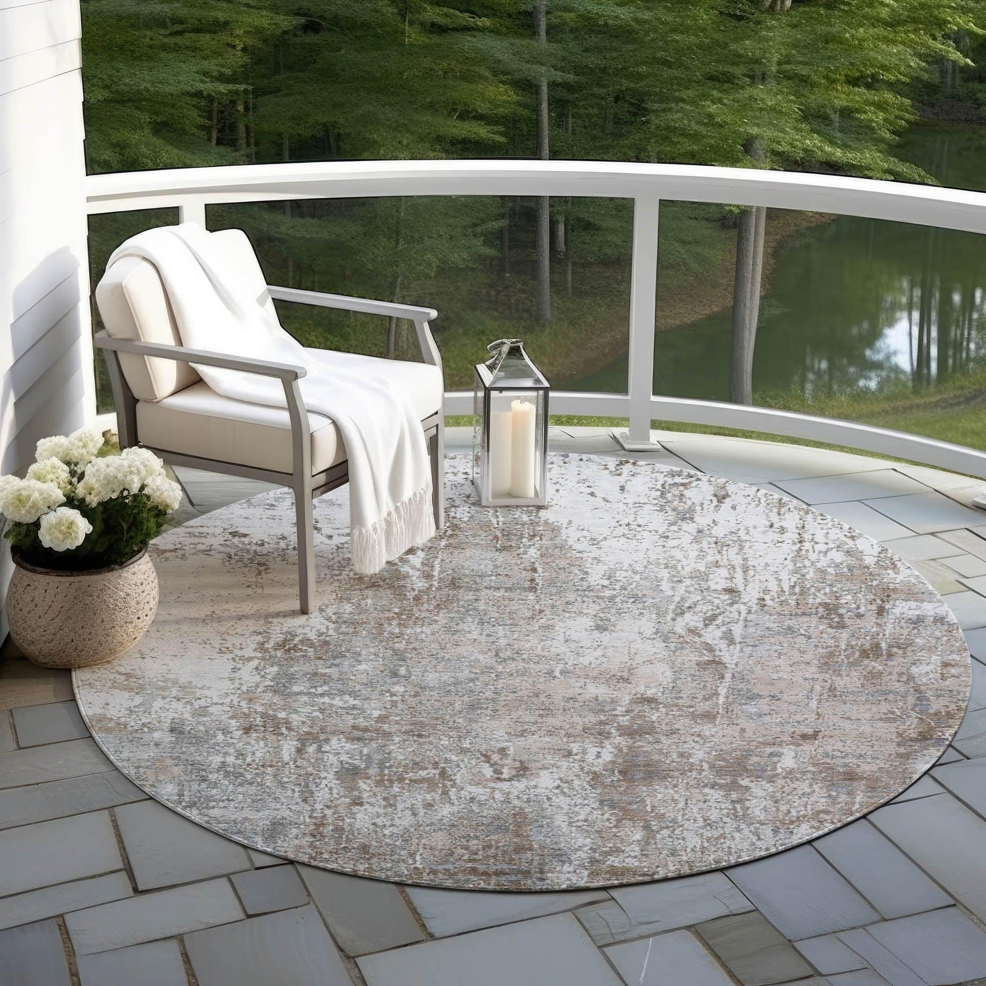 Addison Rugs Kaelion Brown Washable Indoor-Outdoor Rug