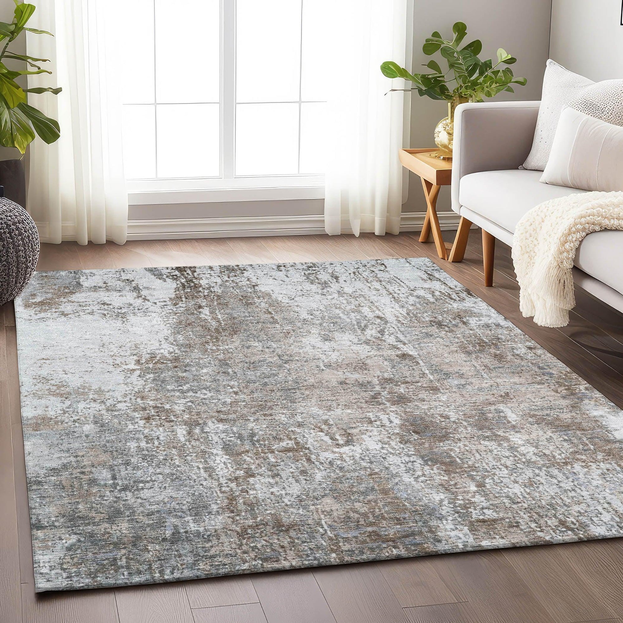 Addison Rugs Kaelion Brown Washable Indoor-Outdoor Rug