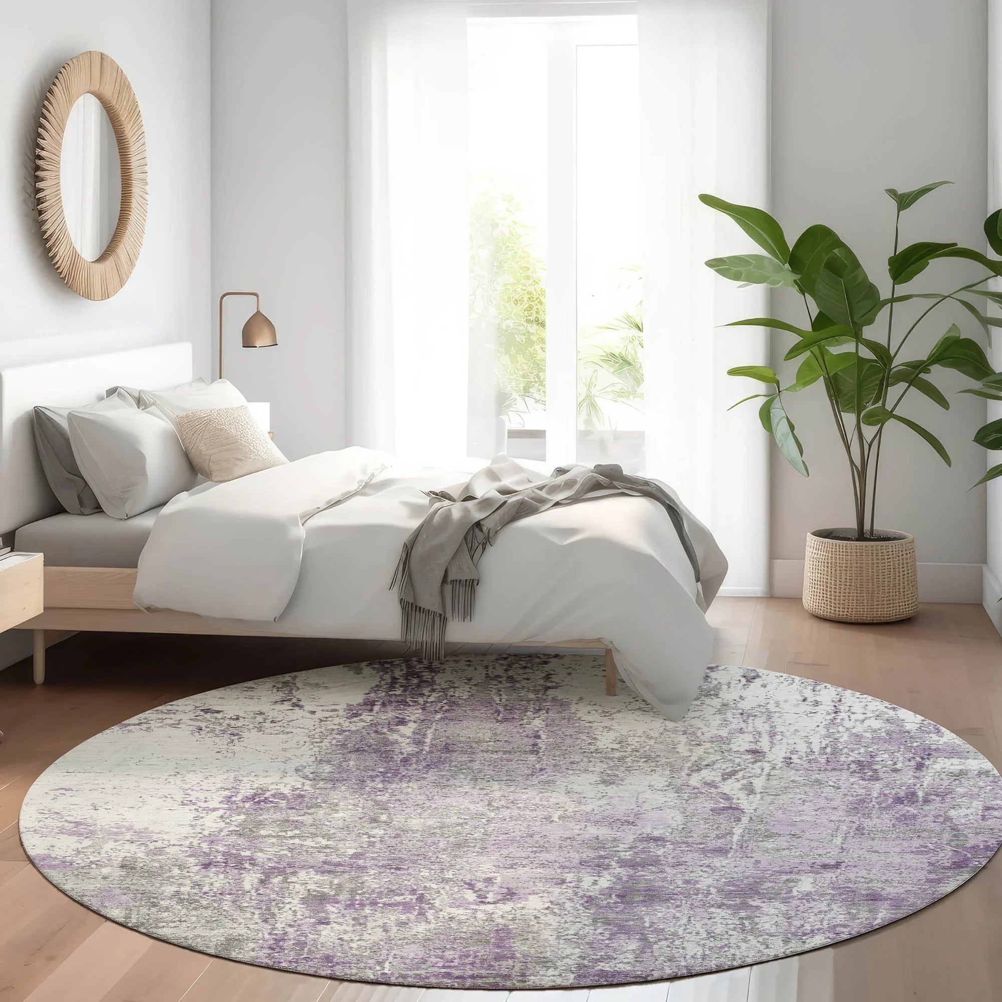 Addison Rugs Kaelion Purple Washable Indoor-Outdoor Rug