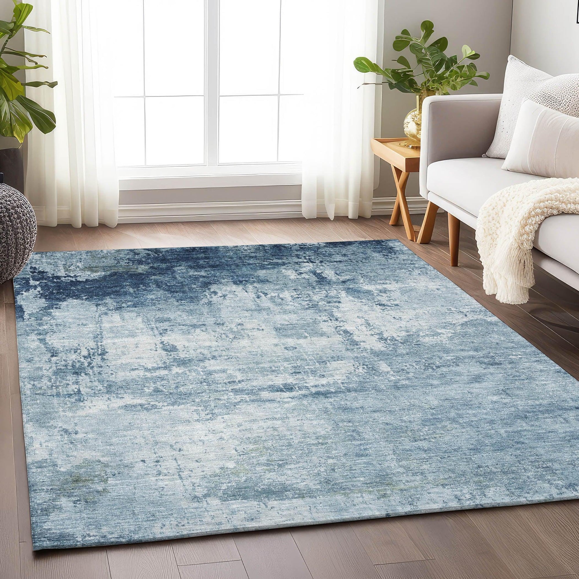Addison Rugs Kaelira Blue Washable Indoor-Outdoor Rug