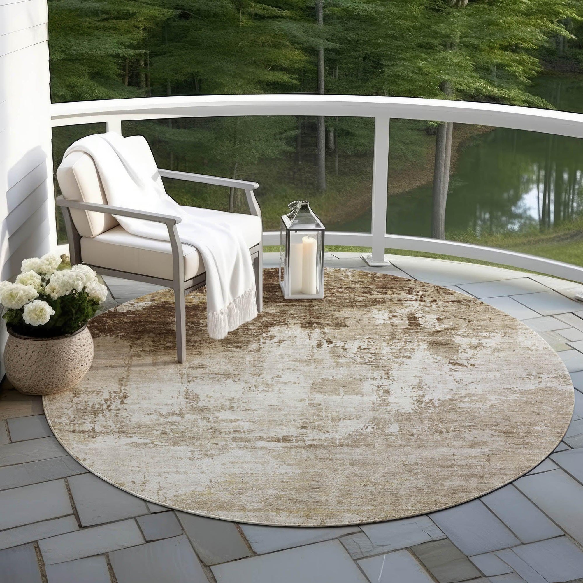 Addison Rugs Kaelira Brown Washable Indoor-Outdoor Rug