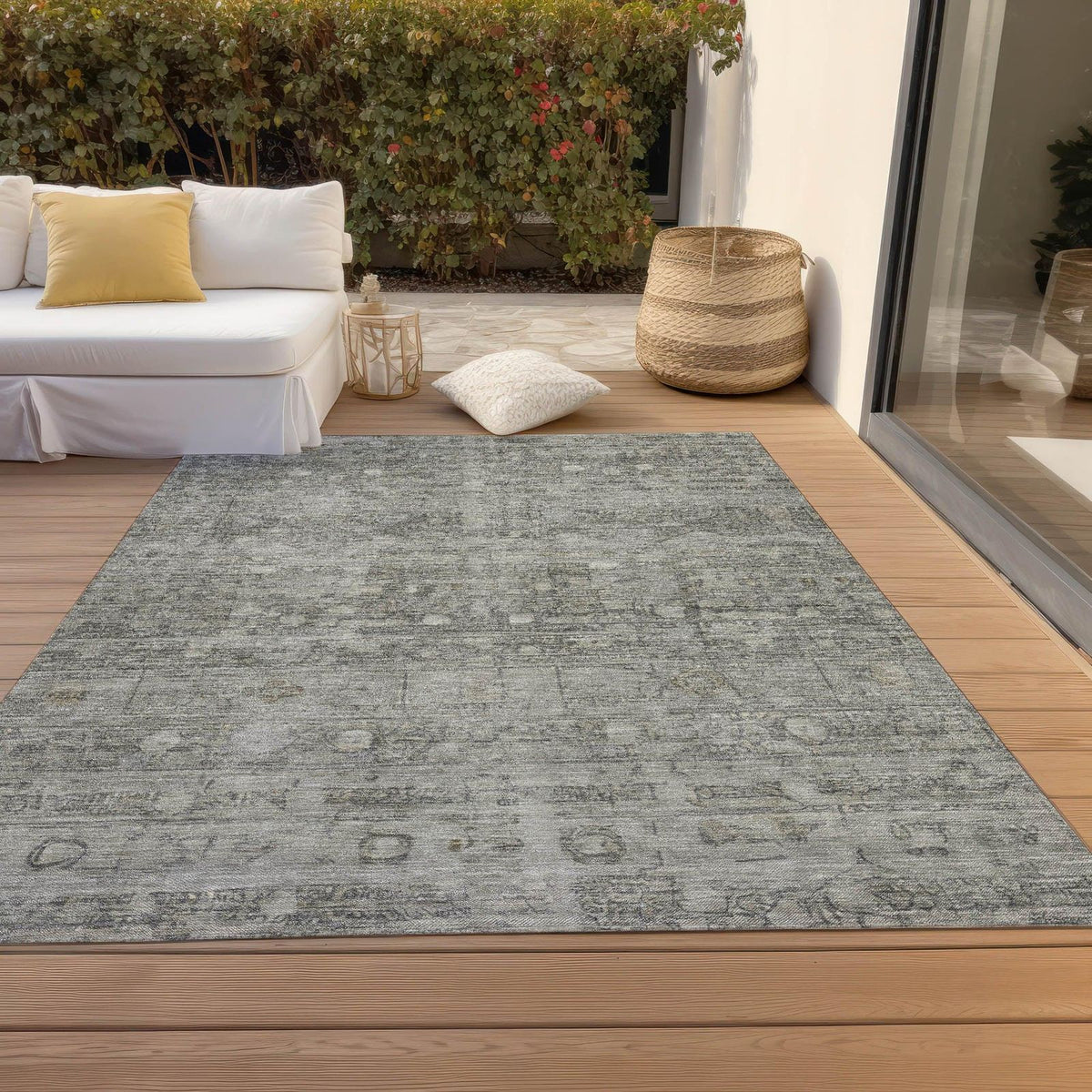 Addison Rugs Kaelora Gray Washable Indoor-Outdoor Rug