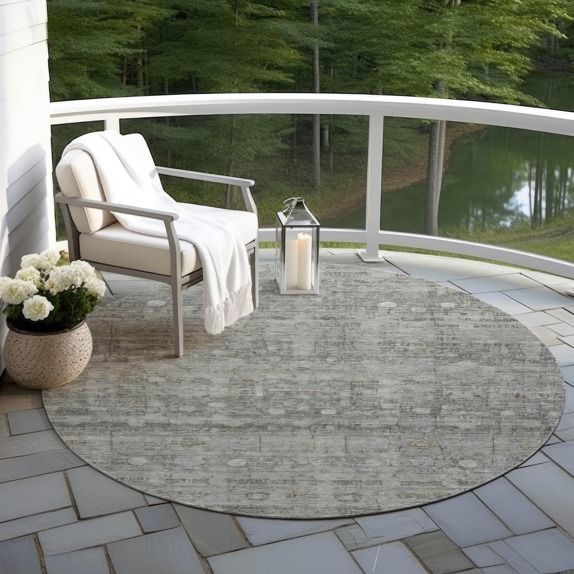 Addison Rugs Kaelora Gray Washable Indoor-Outdoor Rug