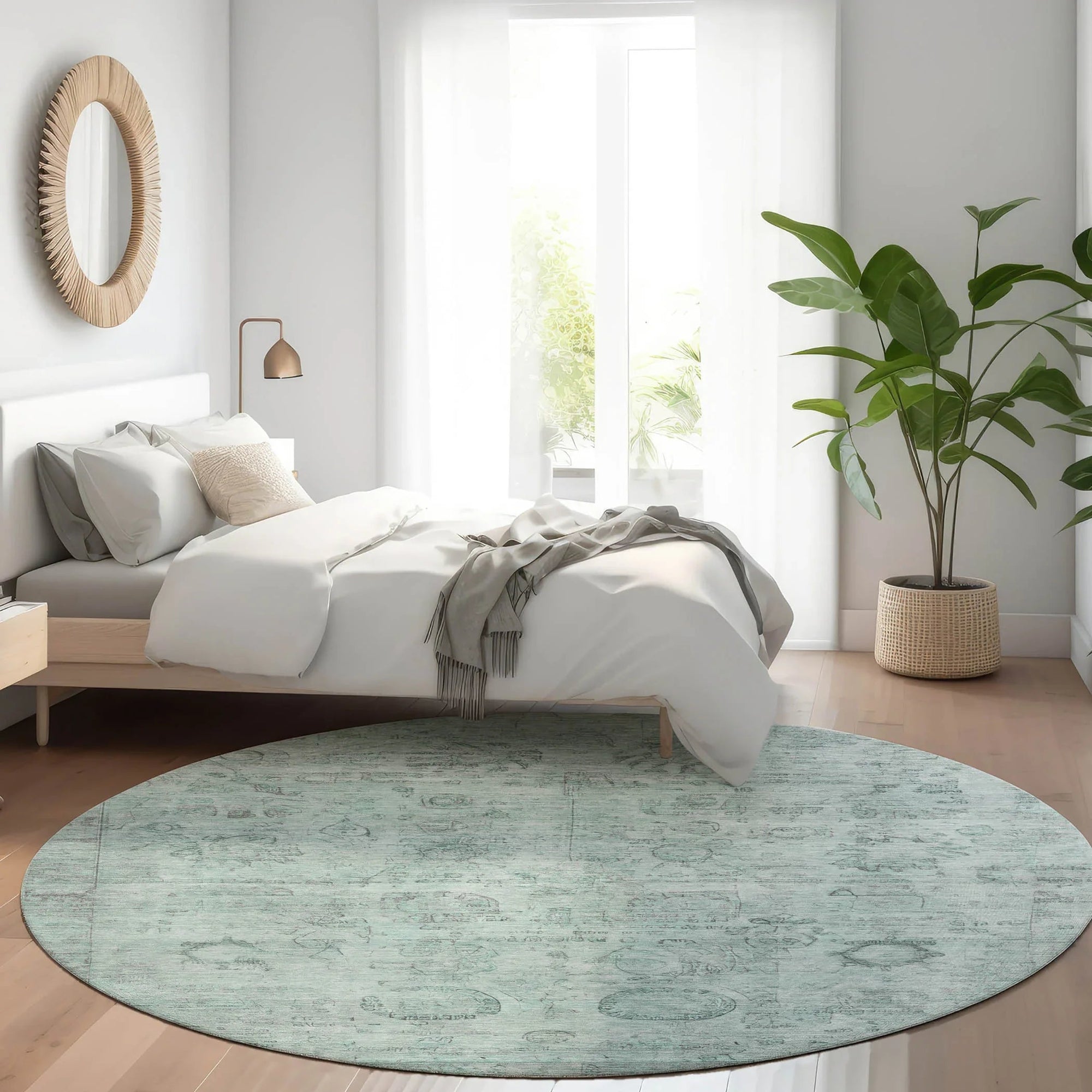Addison Rugs Laeanor Teal Washable Indoor-Outdoor Rug