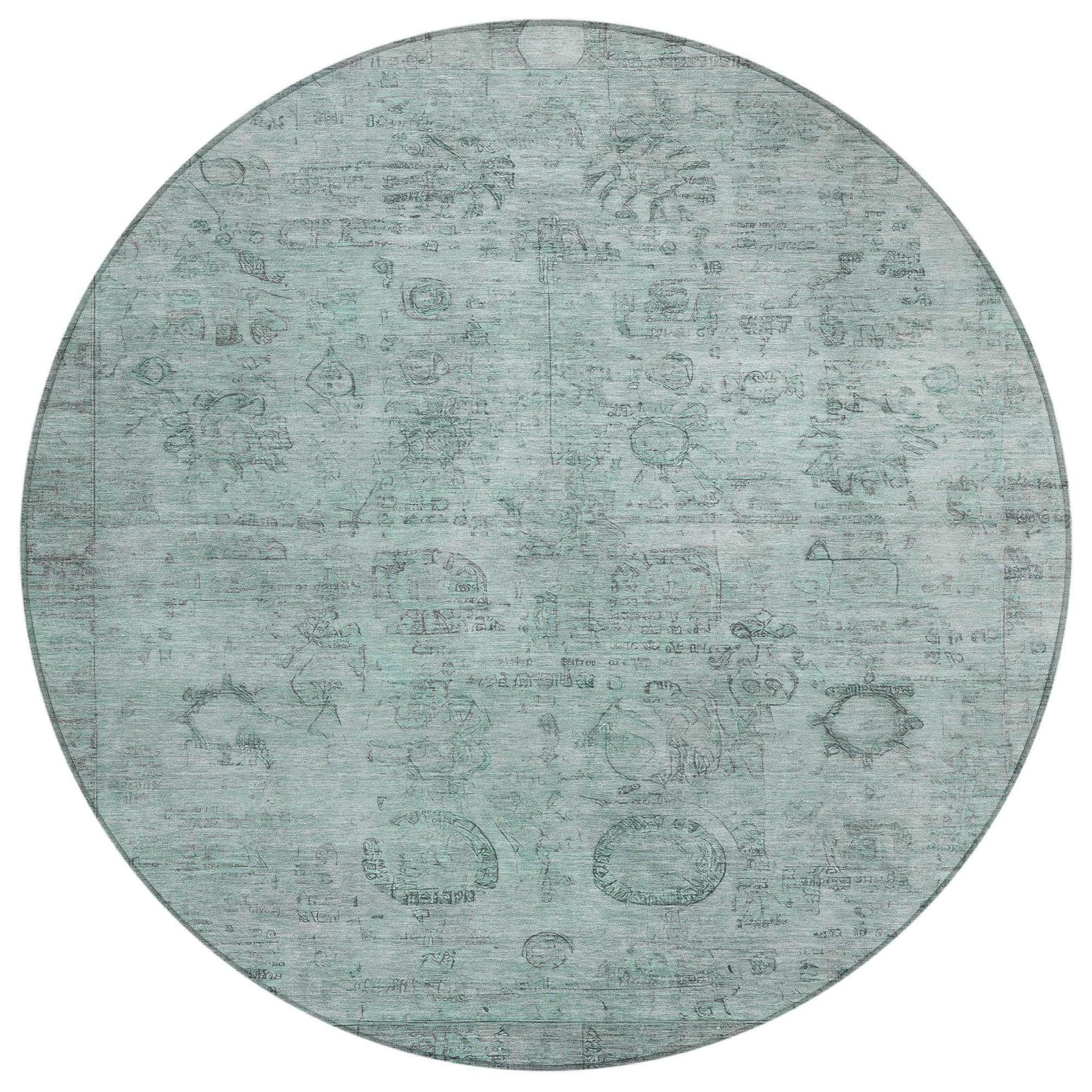 Addison Rugs Laeanor Teal Washable Indoor-Outdoor Rug