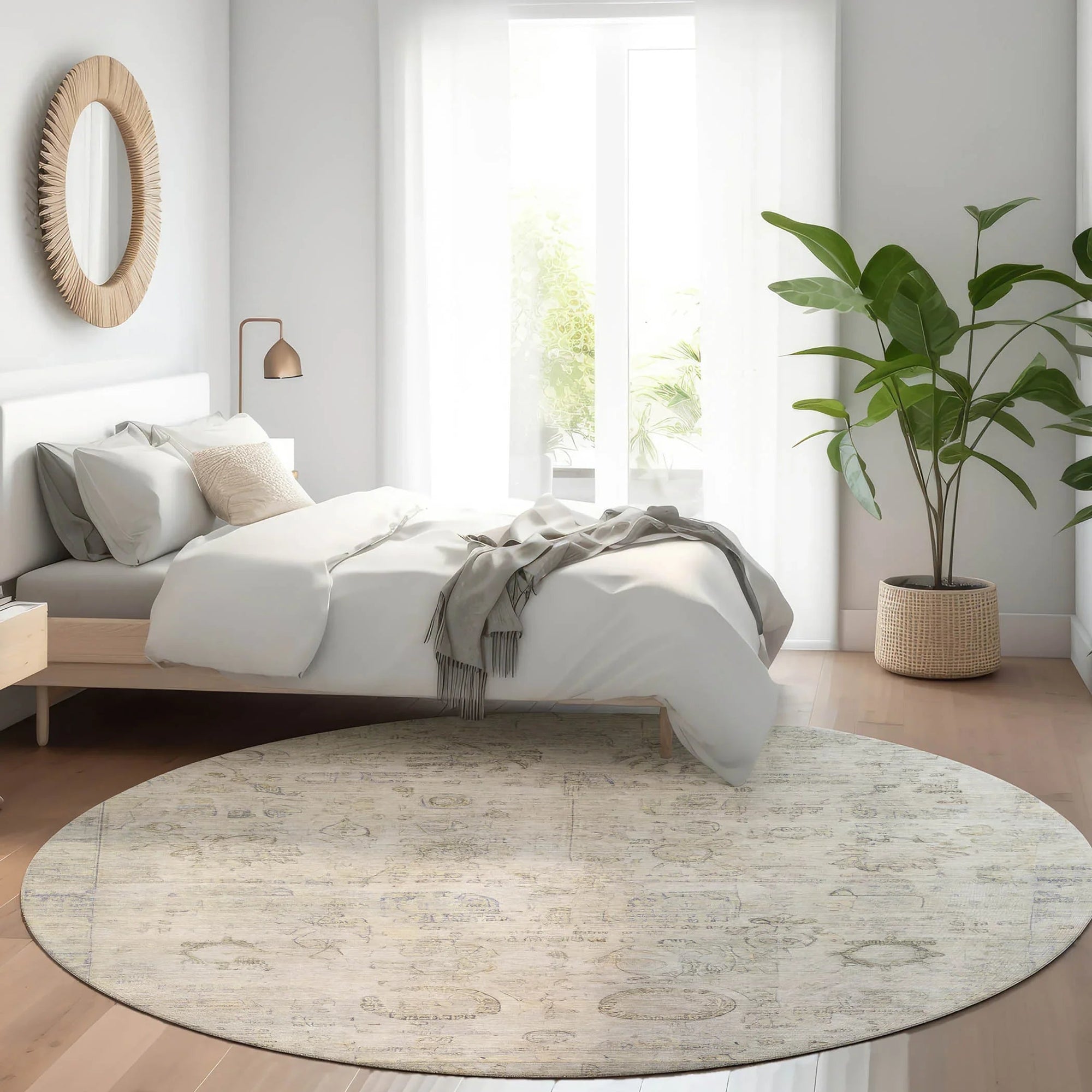 Addison Rugs Laeanor Ivory Washable Indoor-Outdoor Rug