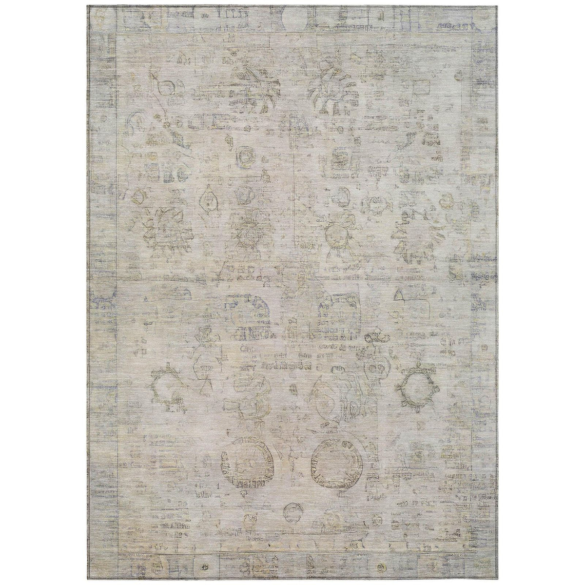 Addison Rugs Laeanor Ivory Washable Indoor-Outdoor Rug