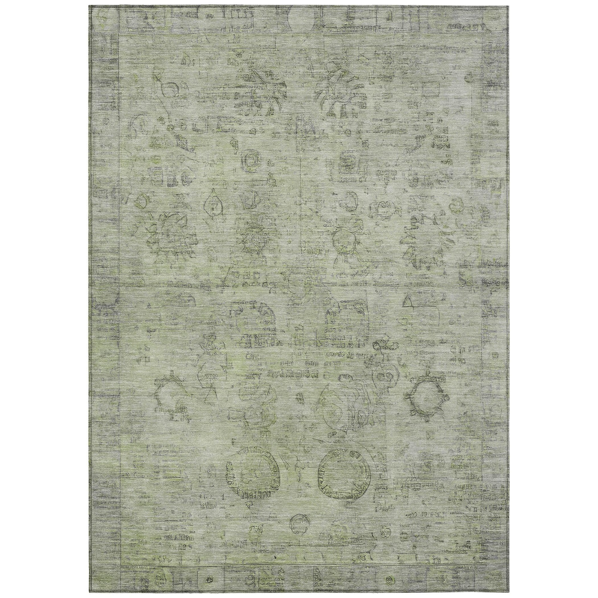 Addison Rugs Laeanor Green Washable Indoor-Outdoor Rug