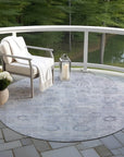 Laeanor Blue Washable Indoor-Outdoor Rug