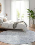 Laeanor Blue Washable Indoor-Outdoor Rug