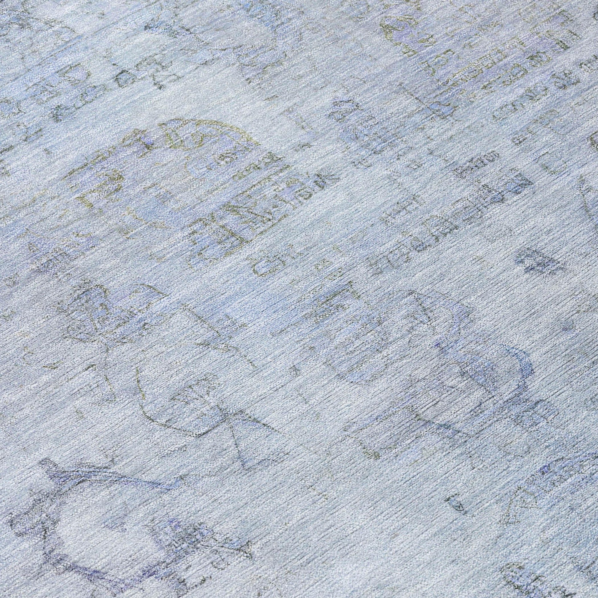 Laeanor Blue Washable Indoor-Outdoor Rug