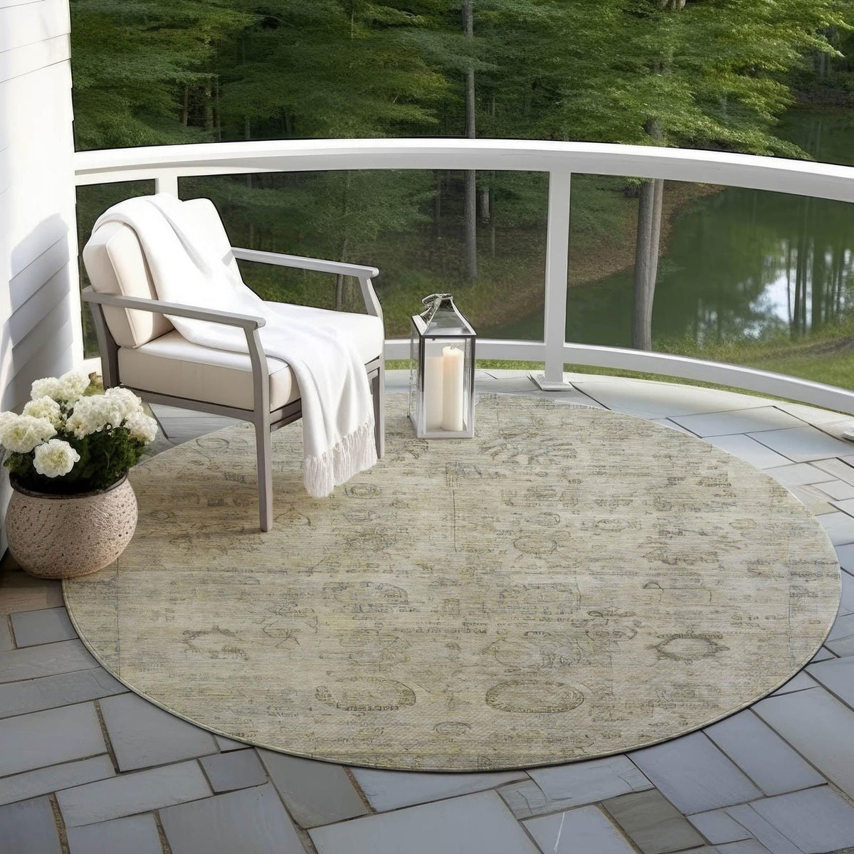 Addison Rugs Laeanor Brown Washable Indoor-Outdoor Rug