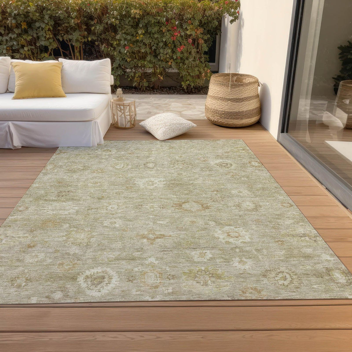 Addison Rugs Laeara Brown Washable Indoor-Outdoor Rug