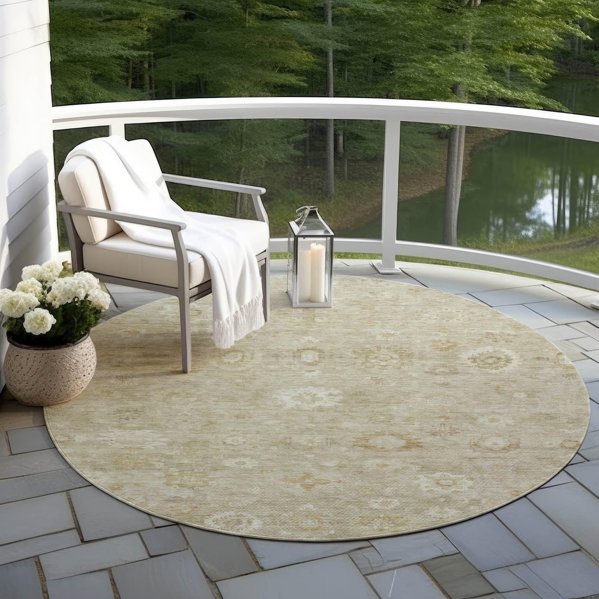 Addison Rugs Laeara Brown Washable Indoor-Outdoor Rug