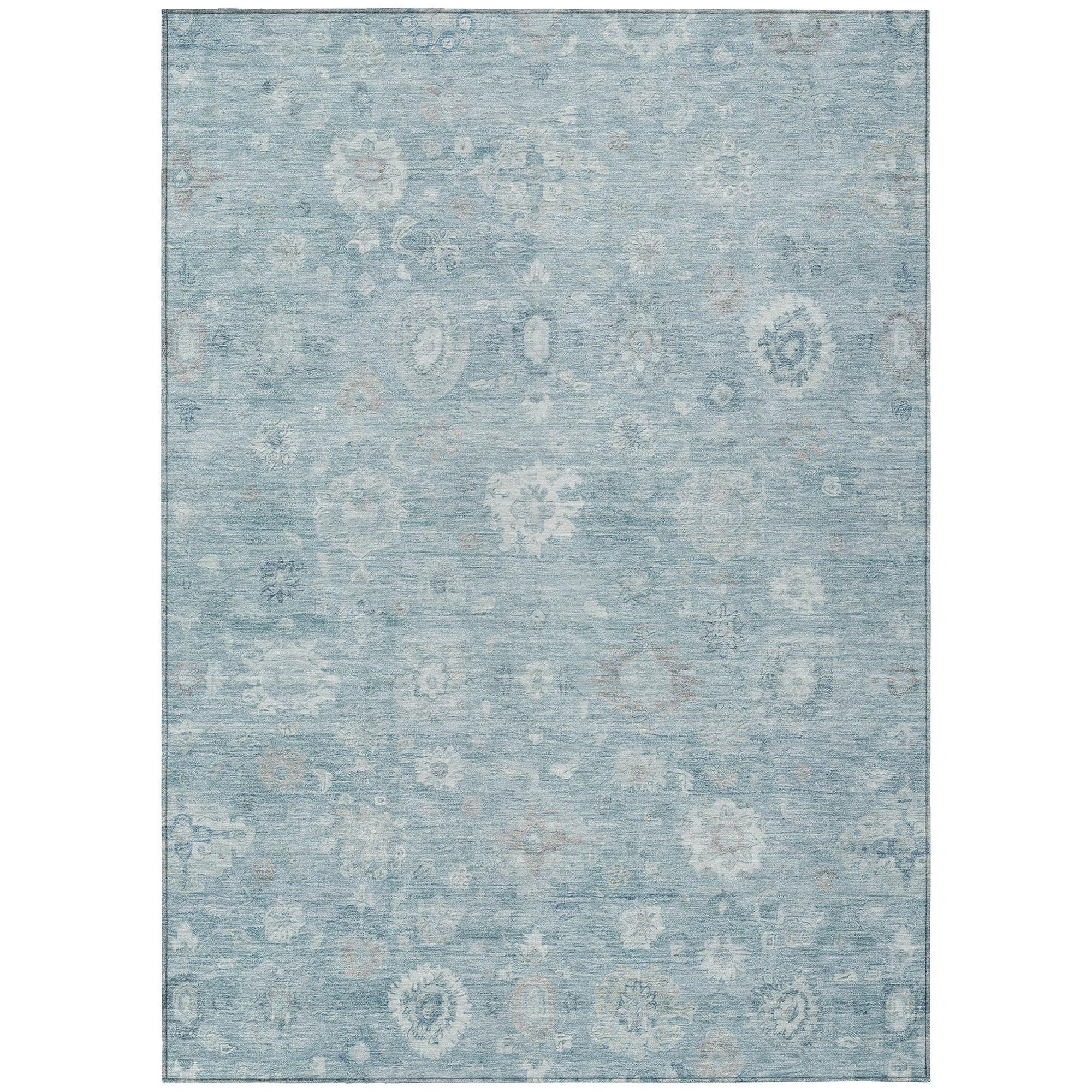 Addison Rugs Laeara Blue Washable Indoor-Outdoor Rug