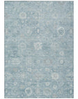Laeara Blue Washable Indoor-Outdoor Rug