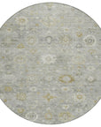 Laeara Gray Washable Indoor-Outdoor Rug