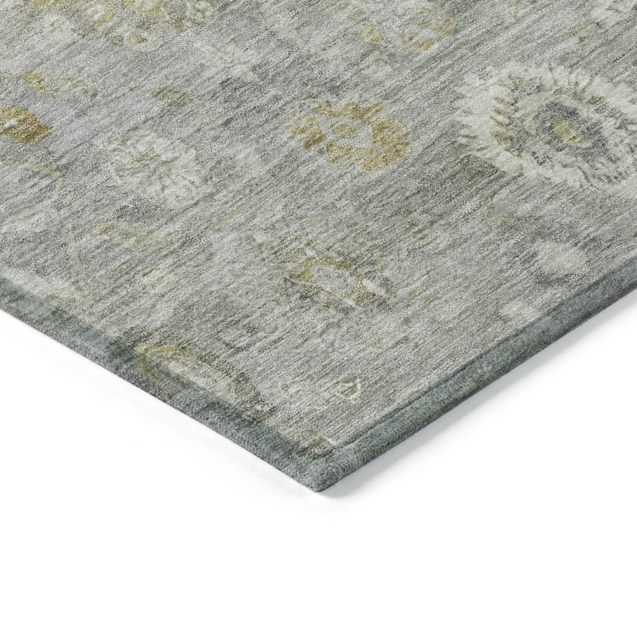 Laeara Gray Washable Indoor-Outdoor Rug