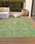 Laeara Lime Washable Indoor-Outdoor Rug