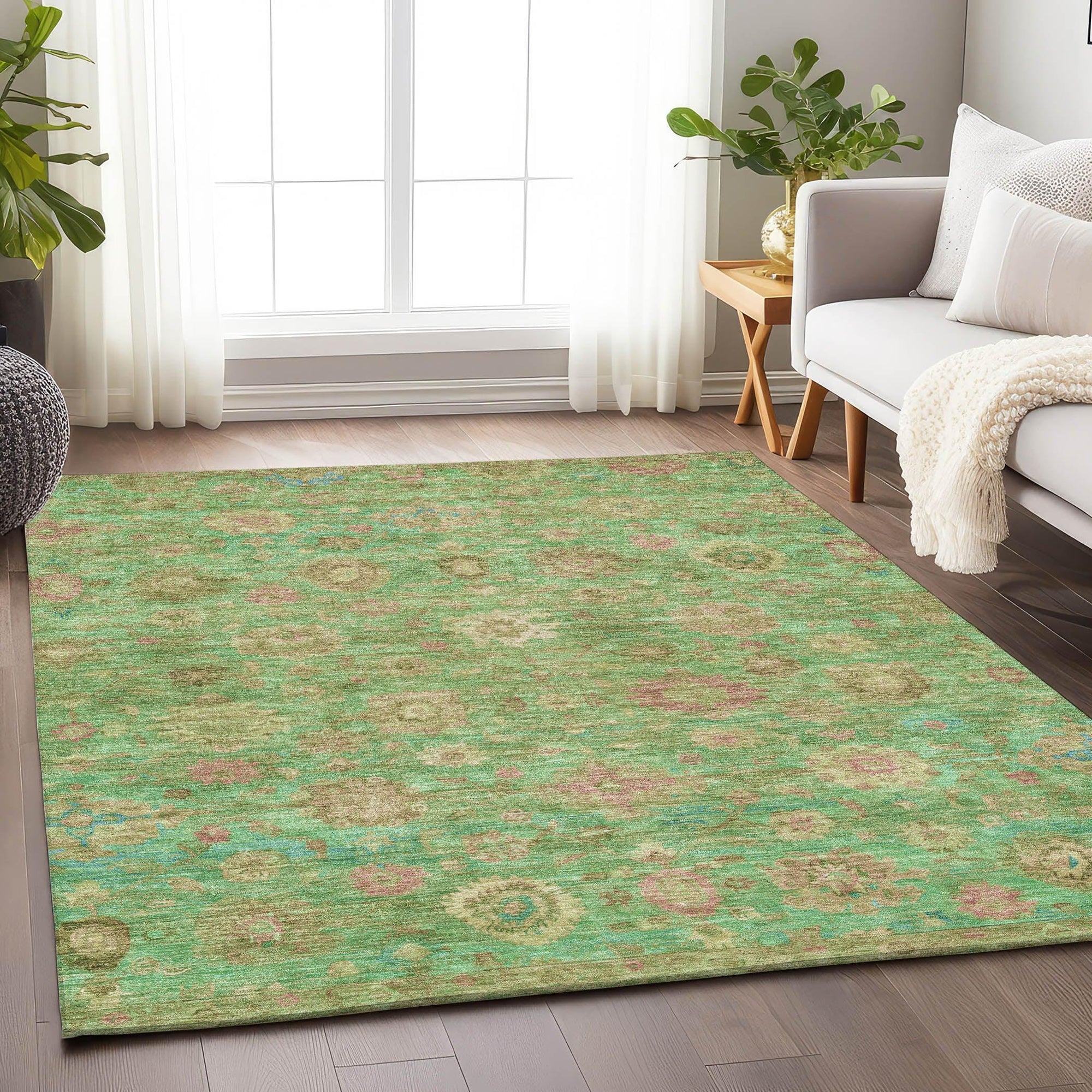 Addison Rugs Laeara Lime Washable Indoor-Outdoor Rug