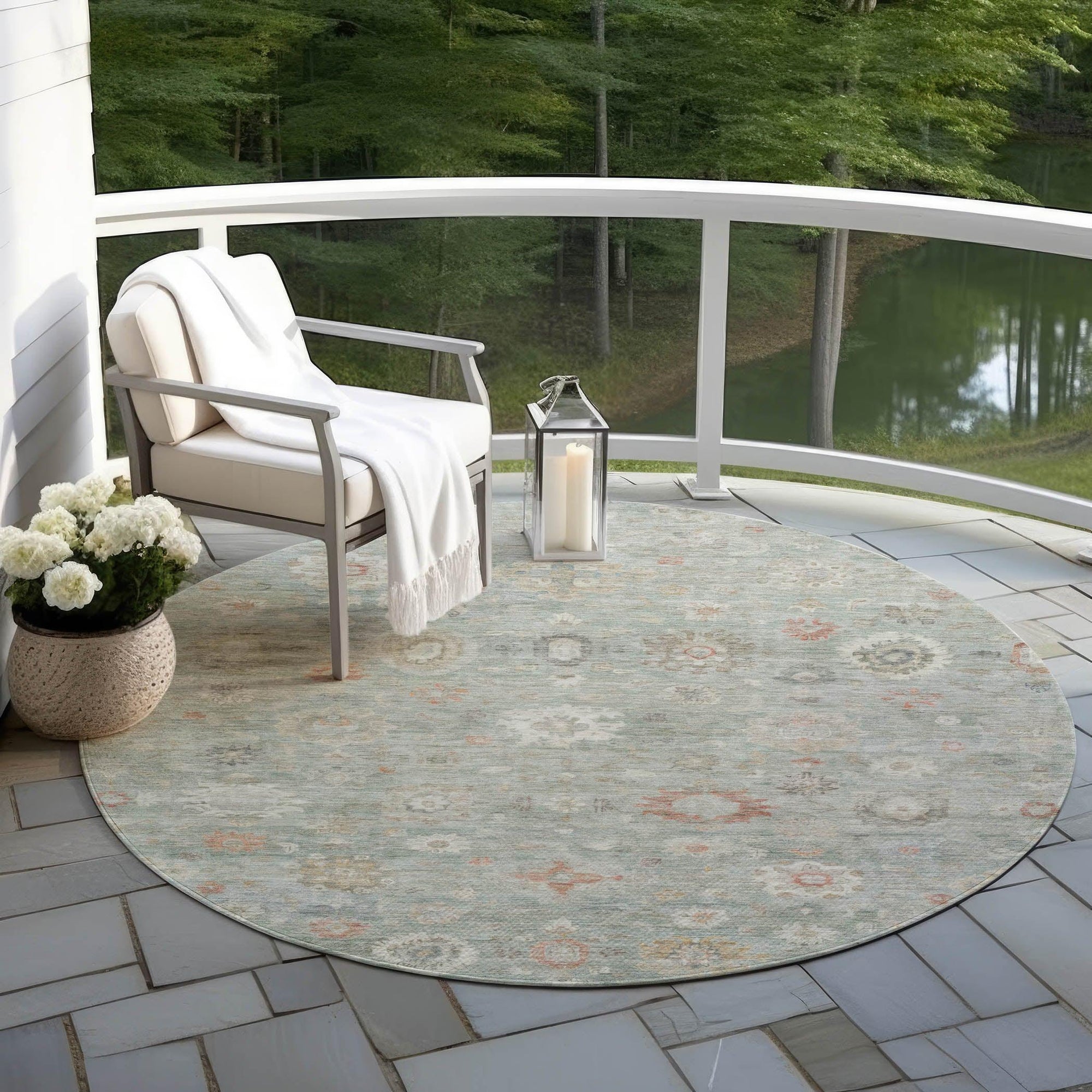 Addison Rugs Laeara Green Washable Indoor-Outdoor Rug