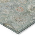 Laeara Green Washable Indoor-Outdoor Rug