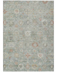 Laeara Green Washable Indoor-Outdoor Rug
