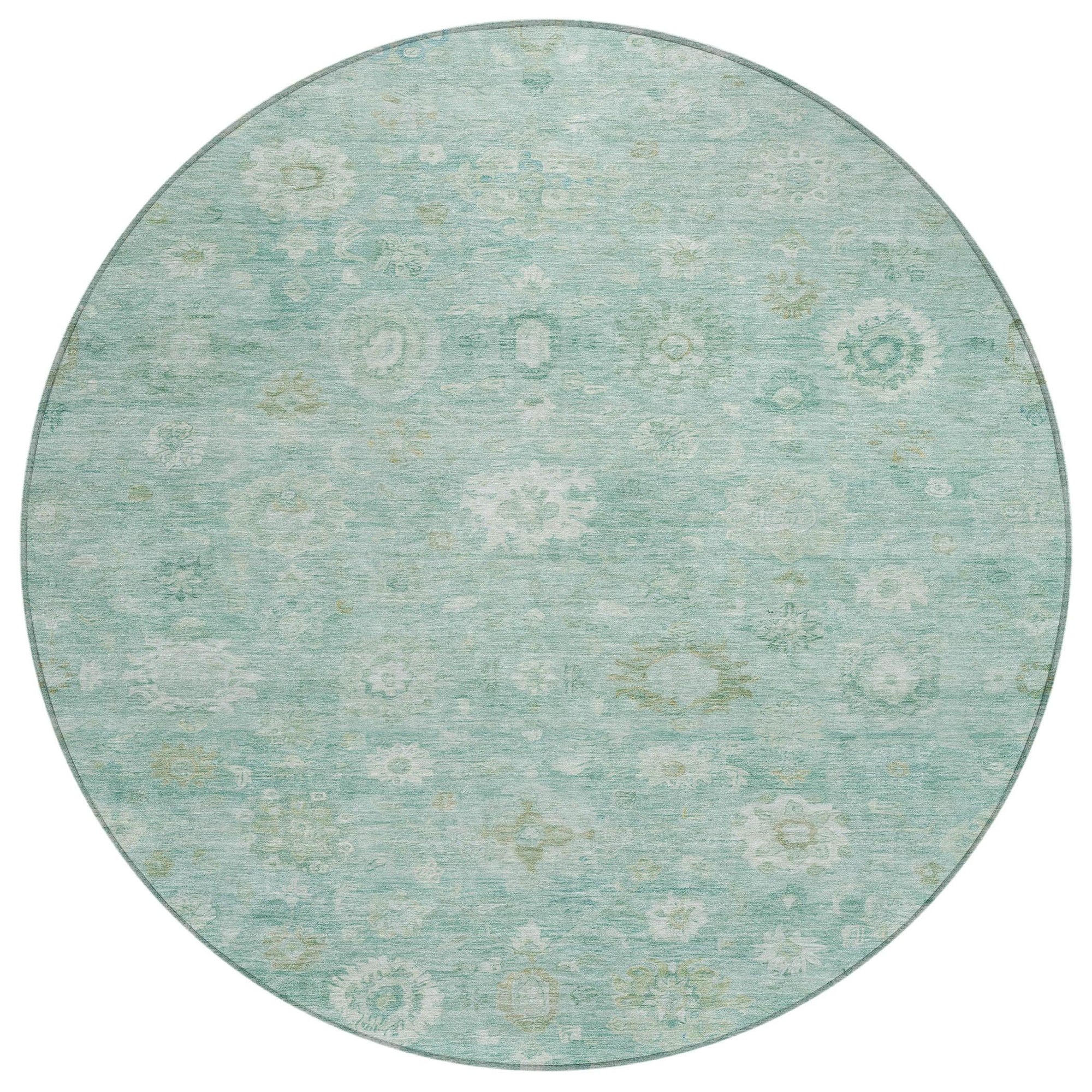 Addison Rugs Laeara Teal Washable Indoor-Outdoor Rug