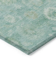 Laeara Teal Washable Indoor-Outdoor Rug