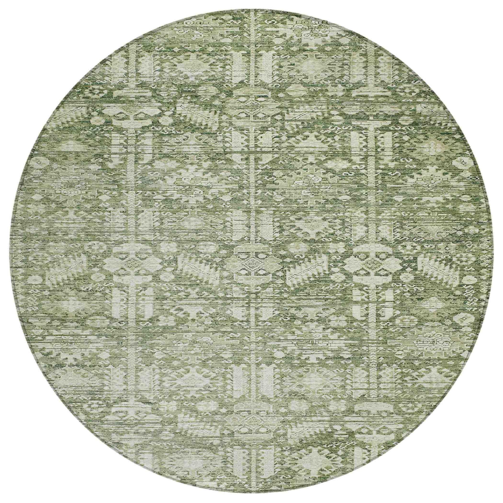 Addison Rugs Laearis Green Washable Indoor-Outdoor Rug
