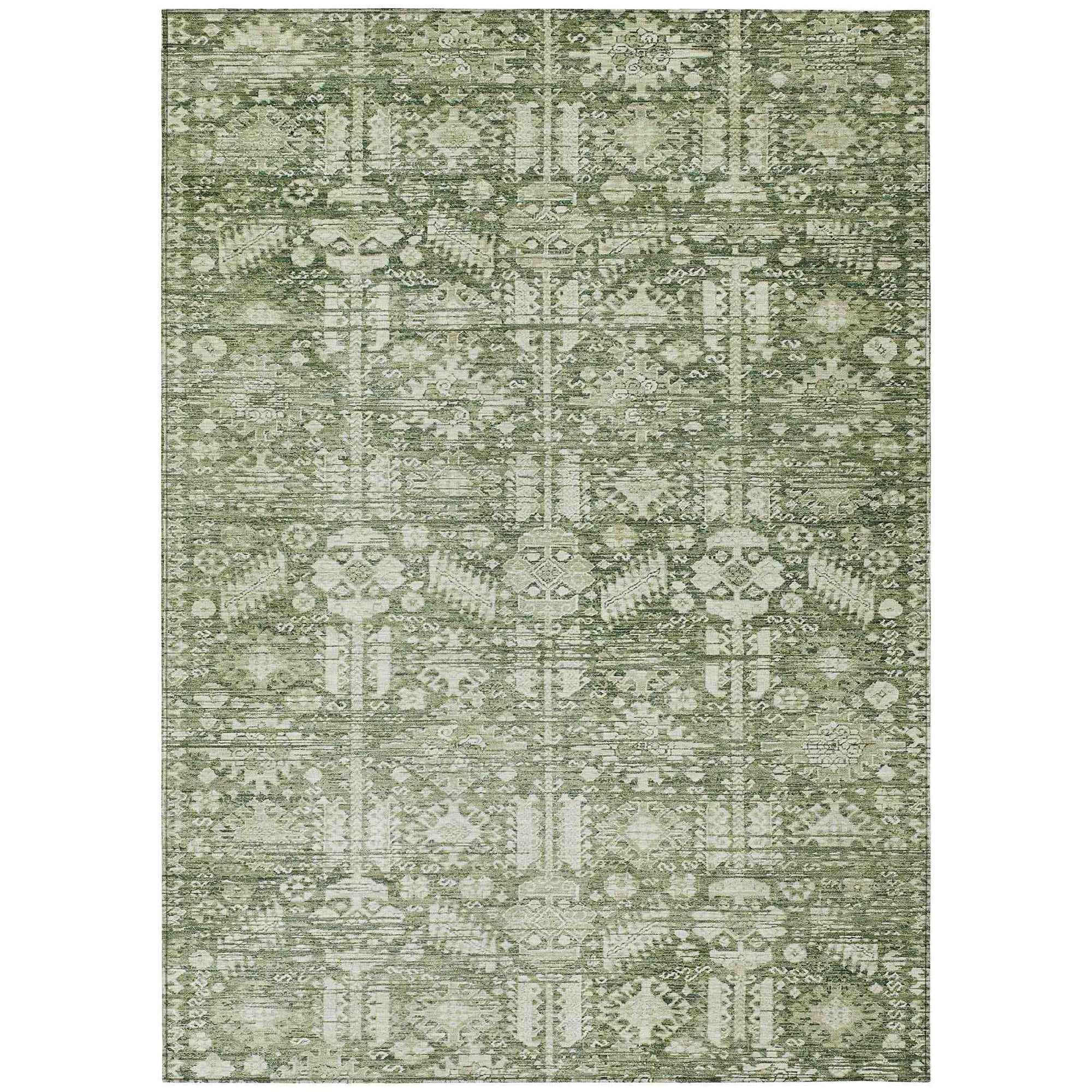 Addison Rugs Laearis Green Washable Indoor-Outdoor Rug