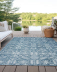 Laearis Denim Washable Indoor-Outdoor Rug