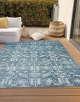 Laearis Denim Washable Indoor-Outdoor Rug