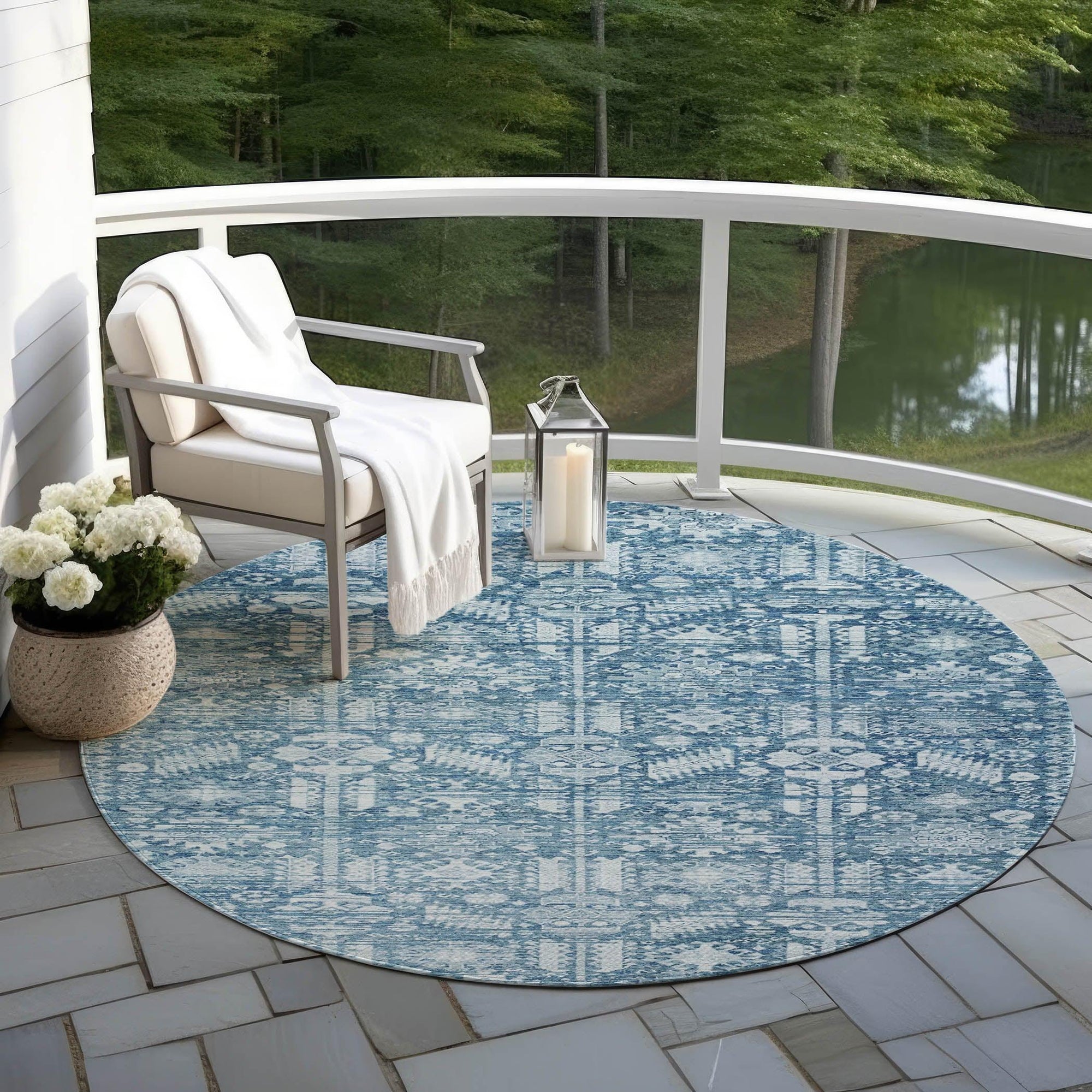 Addison Rugs Laearis Denim Washable Indoor-Outdoor Rug