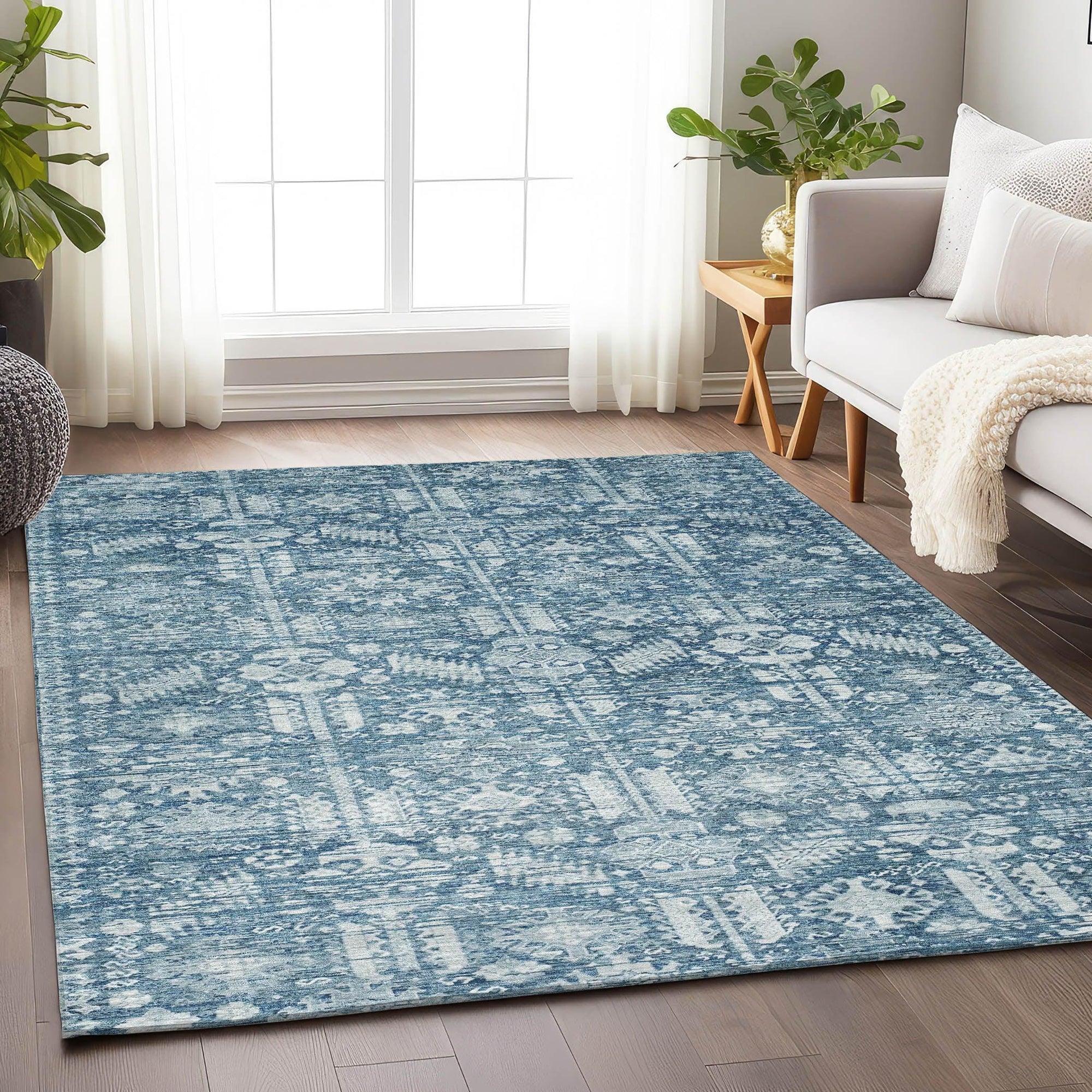 Addison Rugs Laearis Denim Washable Indoor-Outdoor Rug