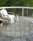 Laearis Gray Washable Indoor-Outdoor Rug