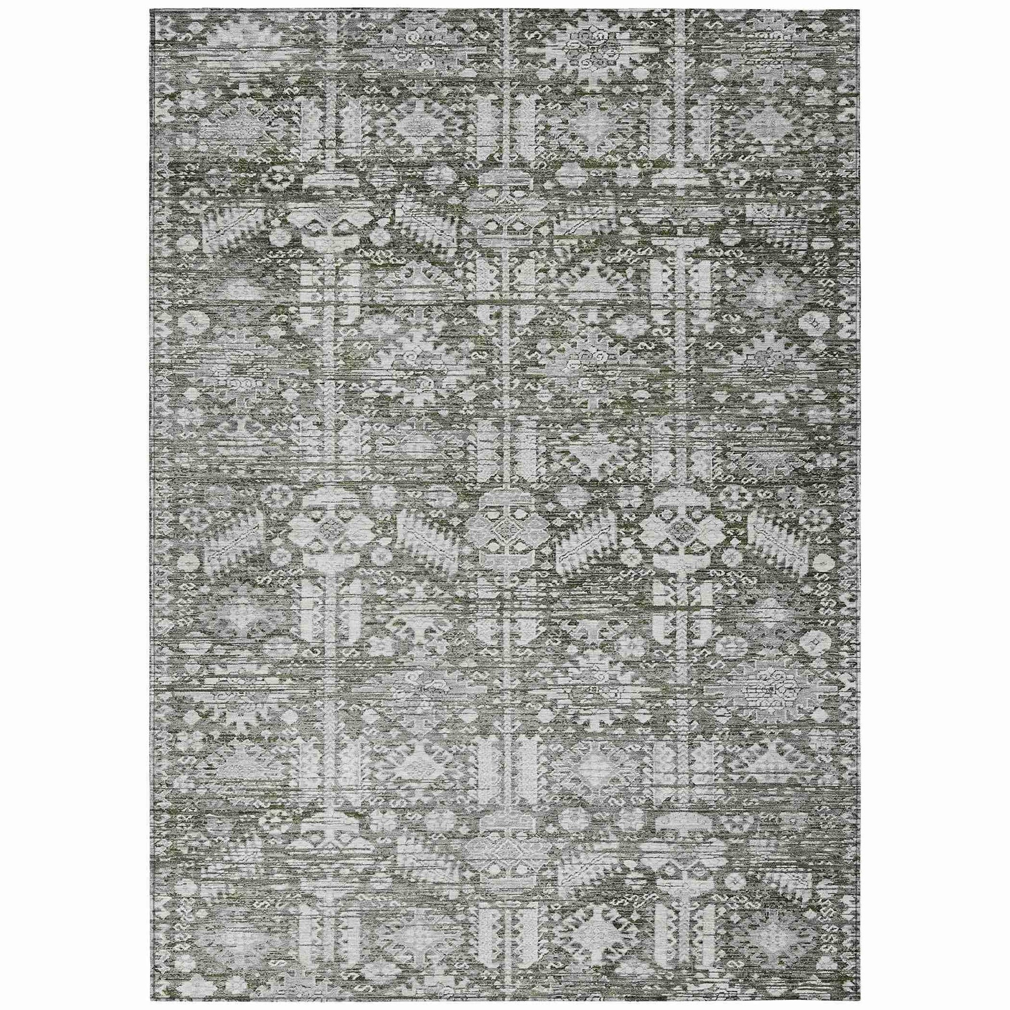 Addison Rugs Laearis Gray Washable Indoor-Outdoor Rug
